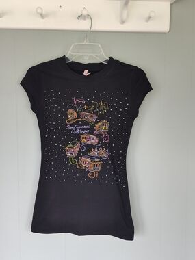San Francisco Cable Car Graphic Tee - Black S